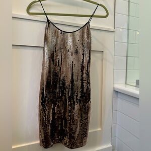 Alice + Olivia *NWT* Gold Beaded Mini Dress